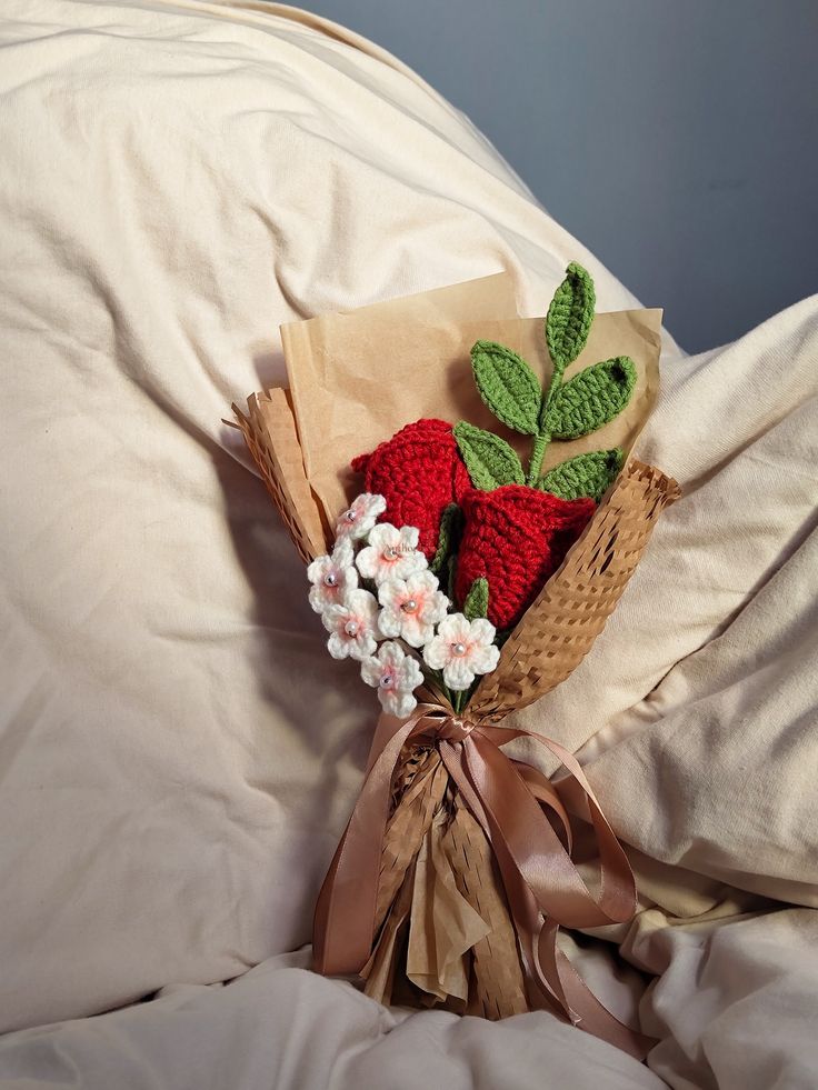 crochet floyd rose bouquet